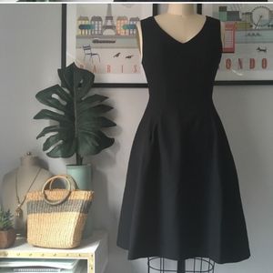 Black dress with pockets fit n flare